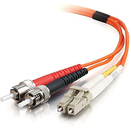 C2G LC-ST 62.5/125 OM1 Duplex Multimode PVC Fiber Optic Cable (USA-Made) - Patch cable - LC multi-mode (M) to ST multi-mode (M) - 30 m - fiber optic - duplex - 62.5 / 125 micron - OM1 - orange