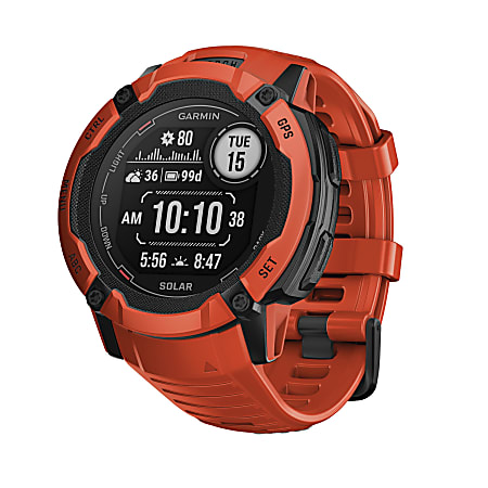 Garmin® Instinct 2X Solar Smart Watch, Flame Red