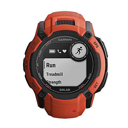 Garmin Instinct 2X Solar Smart Watch Flame Red - Office Depot
