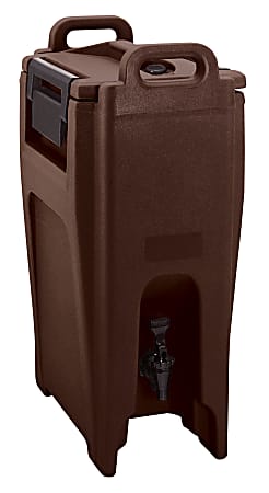 Cambro Ultra Camtainer Beverage Dispenser, 5 Gallons, Dark Brown