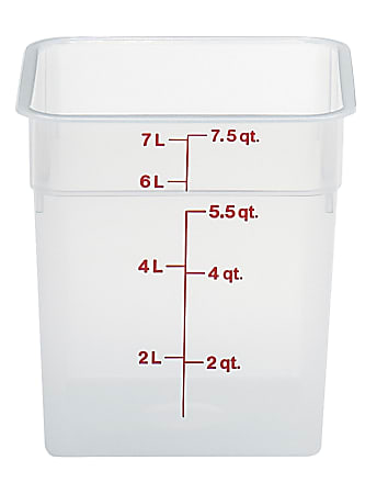 Cambro Translucent CamSquare Food Storage Containers, 8 Qt,