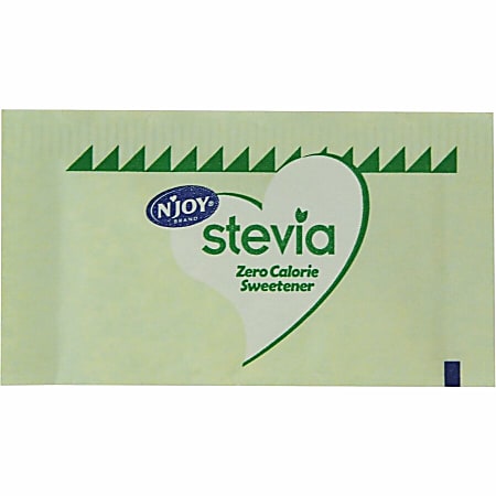 Njoy Green Stevia Sugar Substitute - 0.035 oz (1 g) - Stevia Flavor - 400/Box Njoy Green Stevia Sugar Substitute - 0.035 oz (1 g) - Stevia Flavor - 400/Box