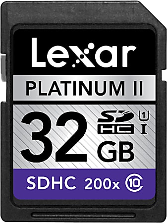 Lexar™ Platinum II 32GB Secure Digital High Capacity Class 10 Memory Card