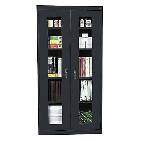 Sandusky® Clearview Storage Cabinet, 72"H x 36"W x 18"D, Black