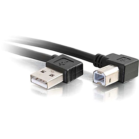 C2G 5m USB 2.0 Right Angle A/B Cable - Black (16.4ft) - 16.40 ft USB Data Transfer Cable  - 28112