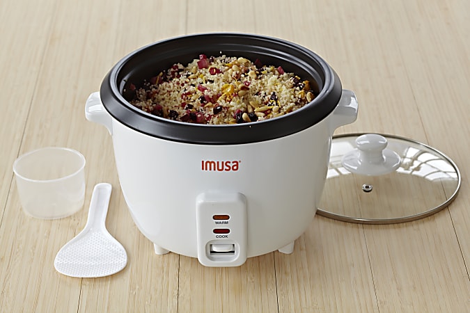 IMUSA Electric Non Stick Rice Cooker White Office Depot