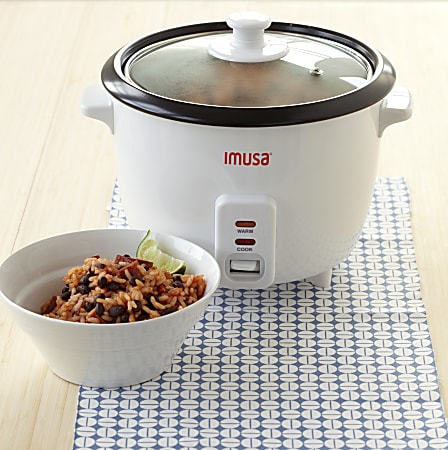 IMUSA Electric Non Stick Rice Cooker White - Office Depot