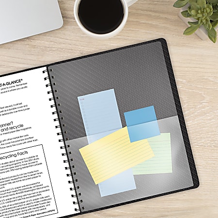 AT A GLANCE Contemporary 2026 Weekly Monthly Planner Charcoal Large 8