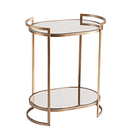 SEI Furniture Gardner Bar Table, 32"H x 26"W x 18"D, Gold