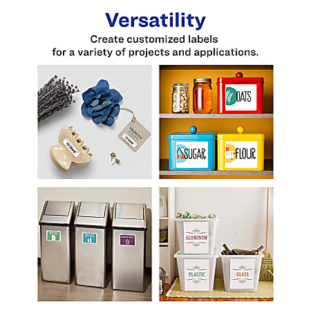 Avery Removable Labels With Sure Feed 94204 RMP15 Rectangle 12 x 1 34