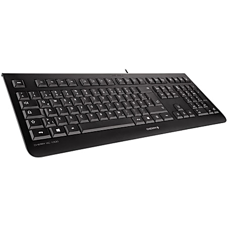 CHERRY JK-0800 Economical Corded Keyboard - Cable Connectivity - USB Interface - 104 Key - Calculator, Email, Browser, Sleep Hot Key(s) - QWERTY Keys Layout - Black"