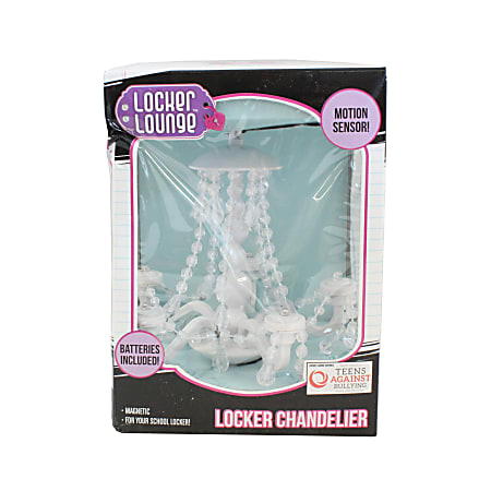 Locker Lounge™ Magnetic Locker Chandelier, 7 1/16"H x 5 1/10"W x 4 3/4"D, White