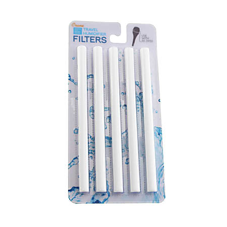 Crane Travel Humidifier Carbon Filter Wicks, 5 7/16"H x 1/4"W x 1/4"D, Pack Of 5