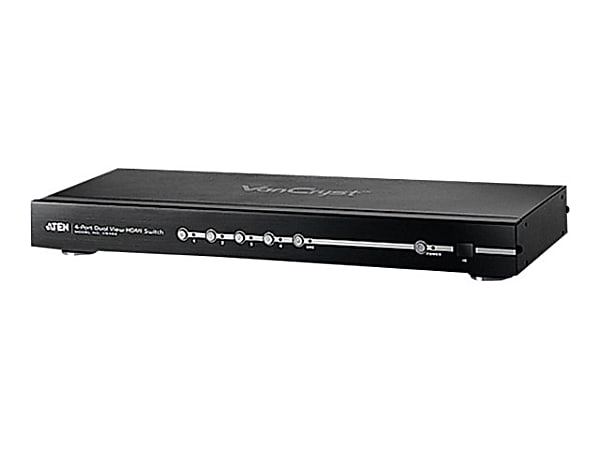 ATEN 4-Port Dual View HD Video Switch-TAA Compliant - 1920 x 1200 - WUXGA - 1080p4 x 2 - Computer