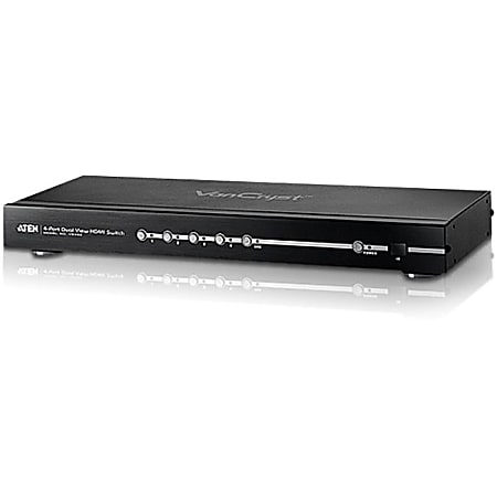 ATEN VS482 4-Port Dual View HD Video Switch - Video/audio switch - 4 x HDMI - rack-mountable