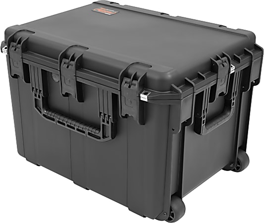 SKB Cases iSeries Injection-Molded Mil-Standard Waterproof Case With Foam And Wheels, 24"H x 18"W x 30"D, Black