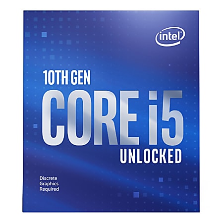 Intel Core i5 (10th Gen) i5-10600KF Hexa-core (6 Core) 4.10 GHz Processor - Retail Pack - 12 MB L3 Cache - 64-bit Processing - 4.80 GHz Overclocking Speed - 14 nm - Socket LGA-1200 - 125 W - 12 Threads