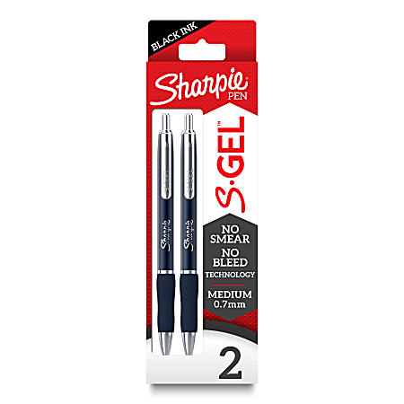 SHARPIE S-Gel, Gel Pens, Medium Point (0.7mm), Blue Ink Gel Pen, 4 Count