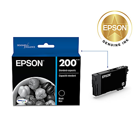 Epson 200 DuraBrite Ultra Black Ink Cartridge T200120 - Office Depot