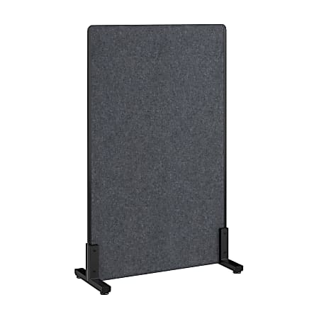 WorkPro® Motiva Freestanding Privacy Screen, 55”H x 34”W x 15”D, Cool Charcoal, Installation Included