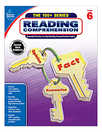 Carson-Dellosa™ 100+ Series™ Reading Comprehension Workbooks, Grade 6