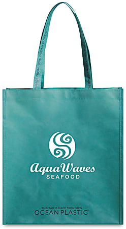 Custom Out Of The Ocean Reusable Large Shopper, 15-3/4” x 13-13/16”