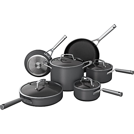 Ninja Foodi NeverStick Essential 9 Piece Aluminum Cookware Set Red - Office  Depot