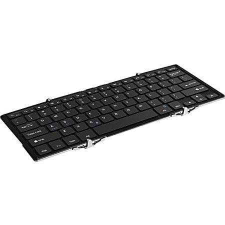 Aluratek Portable Ultra Slim Tri-Fold Bluetooth Keyboard - Wireless Connectivity - Bluetooth - 79 Key(s) - ABLKO4F