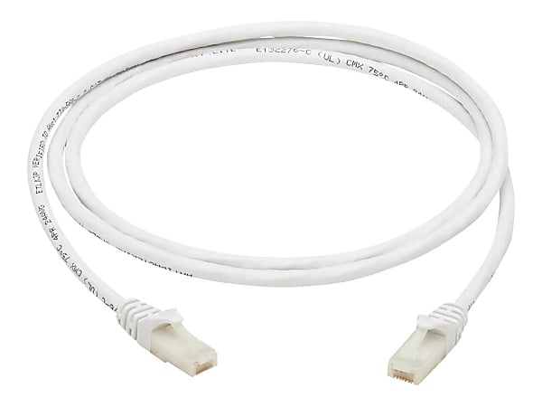 Tripp Lite Safe-IT Cat6a Ethernet Cable Antibacterial Snagless 10G M/M 3ft  - 10 Gbit/s - Gold Plated Contact - CMX - 24 AWG - White