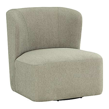 Office Star Lucia Fabric Swivel Accent Chair, Fog