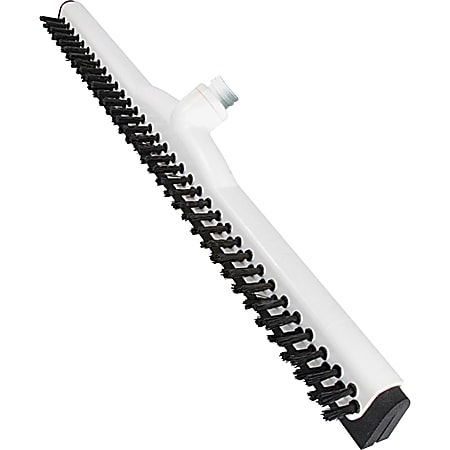 Ettore Wipe 'n Dry 18" Floor Squeegee - Rubber Blade - 2.5" Height x 18" Width x 3.5" Length - Durable, Built-in Splash Guard - White - 1Each