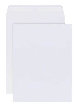 Office Depot® Brand Catalog Envelopes, 9" x 12", Gummed Seal, White, Box Of 100