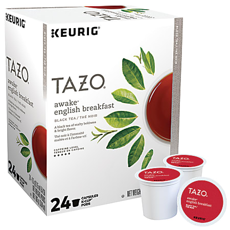 Tazo® Awake Tea Single-Serve K-Cups®, 3.64 Oz, Carton Of 24