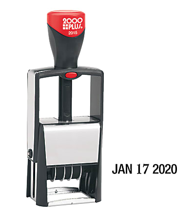 Cosco 2000 PLUS® Heavy-Duty Line Dater, 5/8" x 1 1/4" Impression, Black/Red