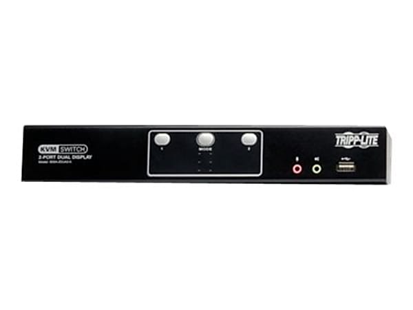 Tripp Lite 2-Port Dual Monitor DVI KVM Switch with Audio and USB 2.0 Hub - KVM / audio / USB switch - 2 x KVM / audio / USB - 1 local user - desktop - TAA Compliant