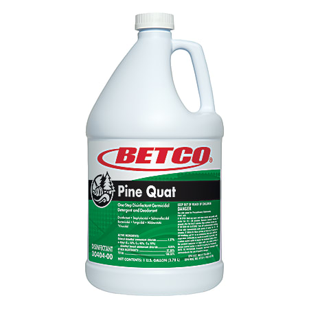 Betco® Pine Quat Floor Disinfectant & Deodorizer, 1 Gallon Bottle, Case Of 4