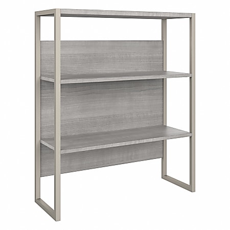 Bush Business Furniture Hybrid 43"H Bookcase Hutch, Platinum Gray, Standard Delivery