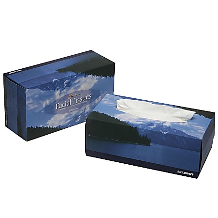 SKILCRAFT Facial Tissue, 66 Sq. In., 6 Boxes Per Pack (AbilityOne 8540-00-281-8360)