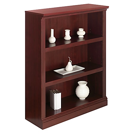 Realspace® Premium 45"H 3-Shelf Bookcase, Classic Cherry