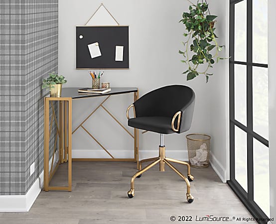 Black and gold corner desk cheap