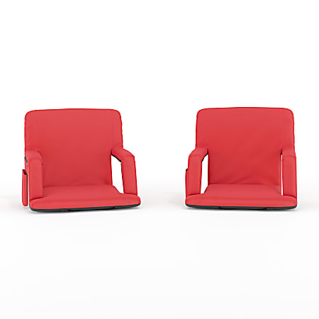 Flash Furniture Stadium Chairs, Red, Pack Of 2 Chairs