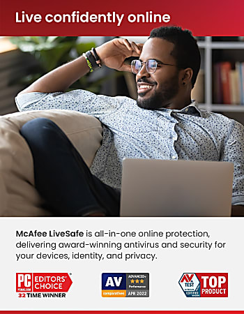 McAfee LiveSafe AntiVirus Internet Security Software For Unlimited