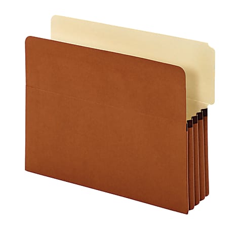 Pendaflex® Redrope End-Tab Pocket, 3 1/2" Expansion, Letter Size, Brown
