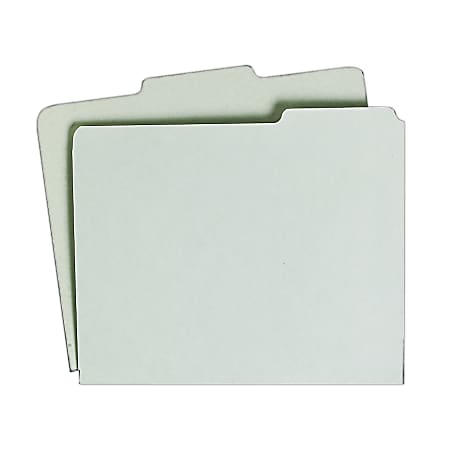 File Guide Card Sets, 1/3 Cut, 1st Position, Letter Size, 50% Recycled, Green, Pack Of 100 (AbilityOne 7530-00-988-6515)