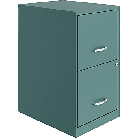 LYS NuSparc 18"D Vertical 2 Drawer Mobile File Cabinet, Teal