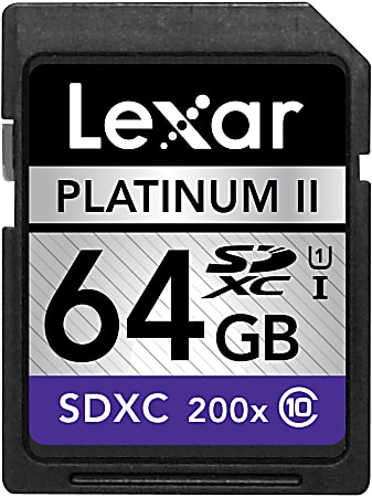 Lexar™ Platinum II 64GB Secure Digital High Capacity Class 10 Memory Card