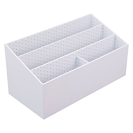 Realspace® White Dot Desktop Organizer