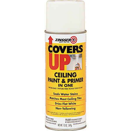 Zinsser COVERS UP Ceiling Paint & Primer In One Stain Blocker Spray, 13 Oz, White
