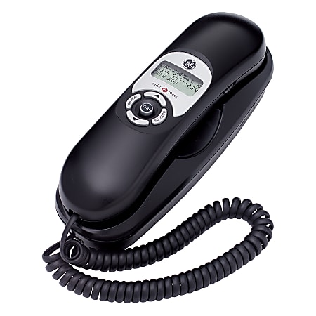 GE 29267GE2 Slimline Corded Phone With Caller ID/Call Waiting, Black