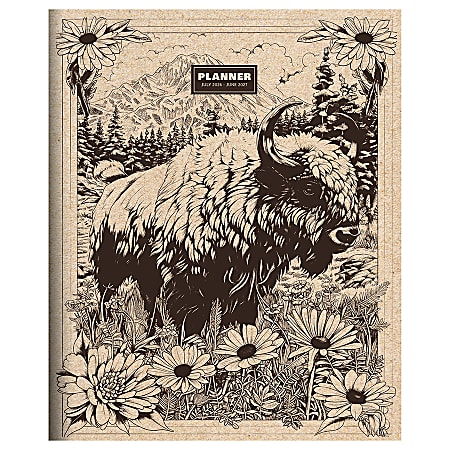 2026-2027, TF Publishing  Wild Bison Large Monthly Planner, 11" x 9", July 2026 to June 2027